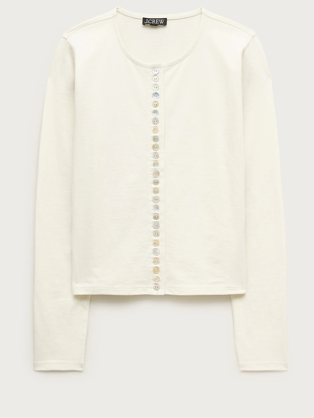 J. Crew Ivory Boyfriend Jersey Cardigan NWT